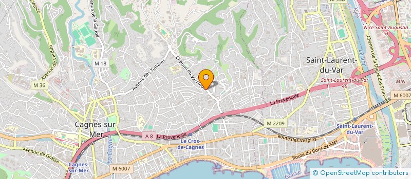 localisation de l'entreprise RAGNI & MATHIAS IMMOBILIER à CAGNES-SUR-MER
