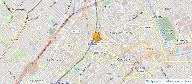 localisation de l'entreprise RAI MUSIC à ROUBAIX