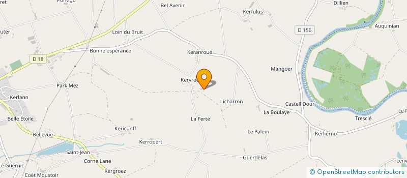 localisation de l'entreprise RAIKES COUVERTURE à CLEGUEREC