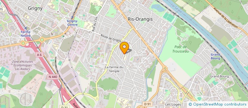 localisation de l'entreprise RAIL 91 à RIS-ORANGIS
