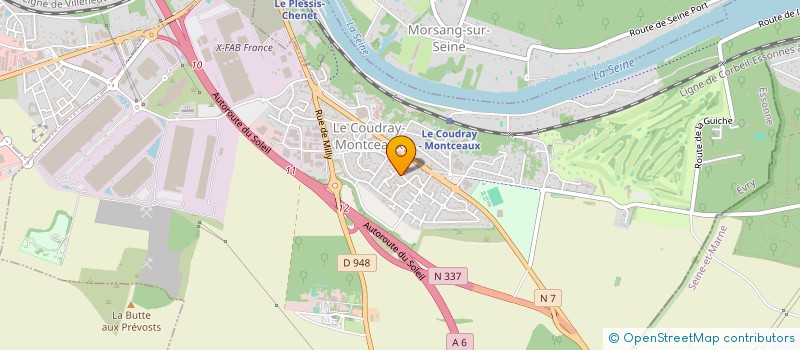 localisation de l'entreprise RAIL SYNERGIE à LE COUDRAY-MONTCEAUX
