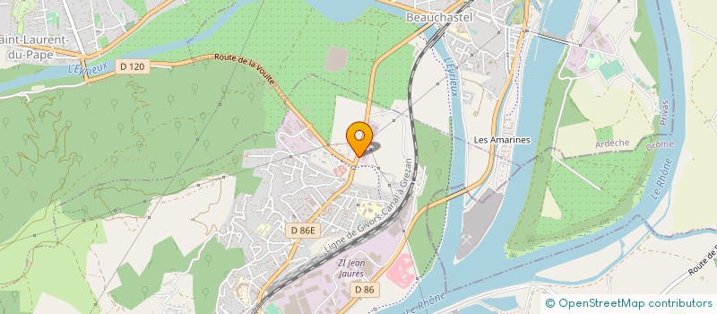 localisation de l'entreprise RAILLON AUTO SERVICE à LA VOULTE-SUR-RHONE