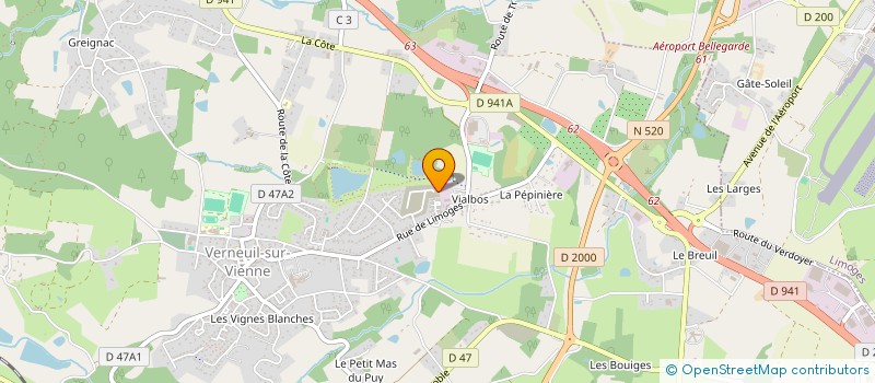 localisation de l'entreprise RAINBOW DOGS  VERNEUIL-SUR-VIENNE