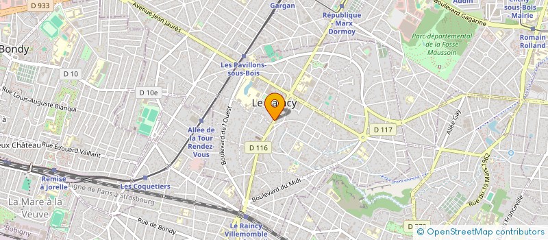 localisation de l'entreprise RAINCY LAVERY à LE RAINCY