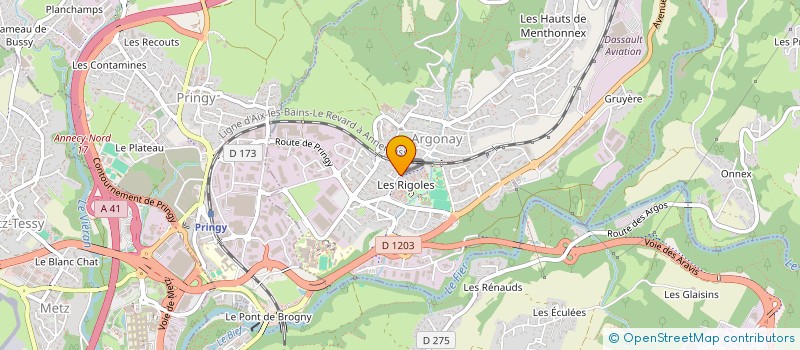 localisation de l'entreprise RAINS CATS AND DOGS  ARGONAY