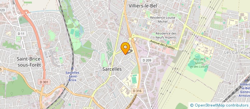 localisation de l'entreprise RAJA DCR à SARCELLES