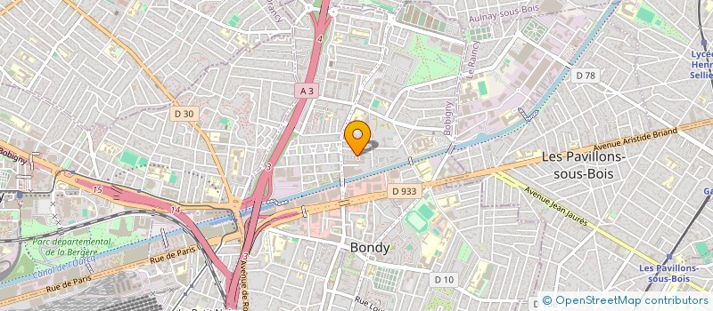 localisation de l'entreprise RAJAONA & CIE.  BONDY