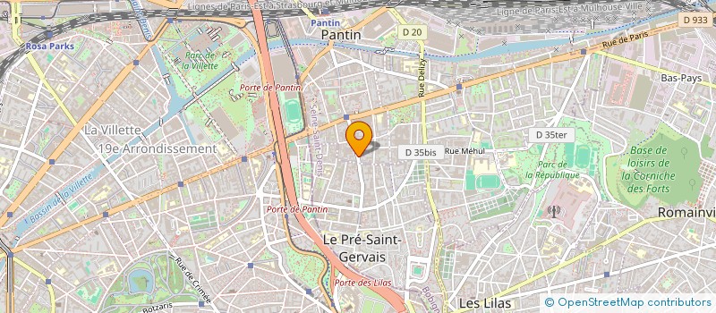 localisation de l'entreprise RAJBARI  PANTIN