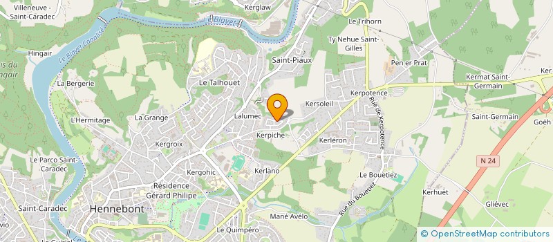 localisation de l'entreprise RALLYE DE BRETAGNE ORGANISATION  HENNEBONT