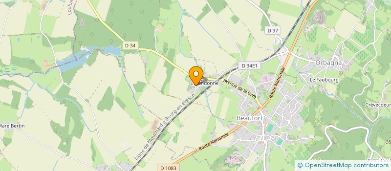 localisation de l'entreprise RALLYE DES FONTAINES  BEAUFORT-ORBAGNA