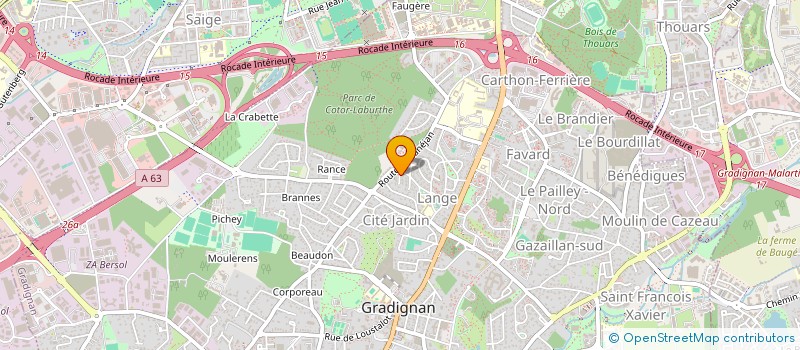 localisation de l'entreprise RAM BAT 33  GRADIGNAN