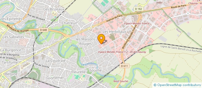localisation de l'entreprise RAMO INDUSTRIE à NIORT