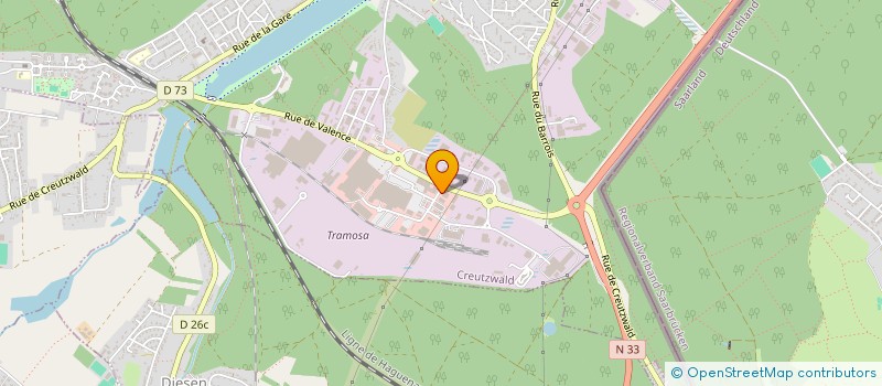 localisation de l'entreprise RAMONEST à CREUTZWALD