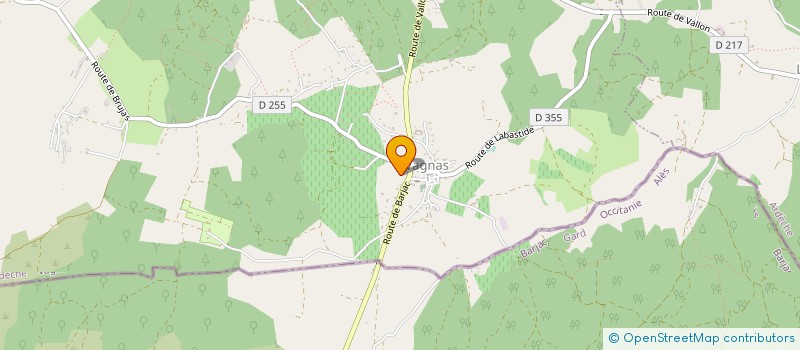 localisation de l'entreprise RAMPA TRAVAUX PUBLICS  ORGNAC-L'AVEN