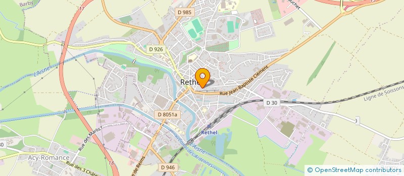 localisation de l'entreprise RAMPINI ET CIE  RETHEL