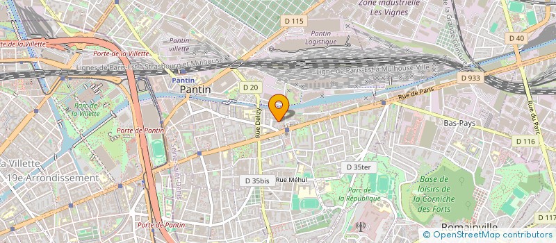 localisation de l'entreprise RAMSIS  PANTIN