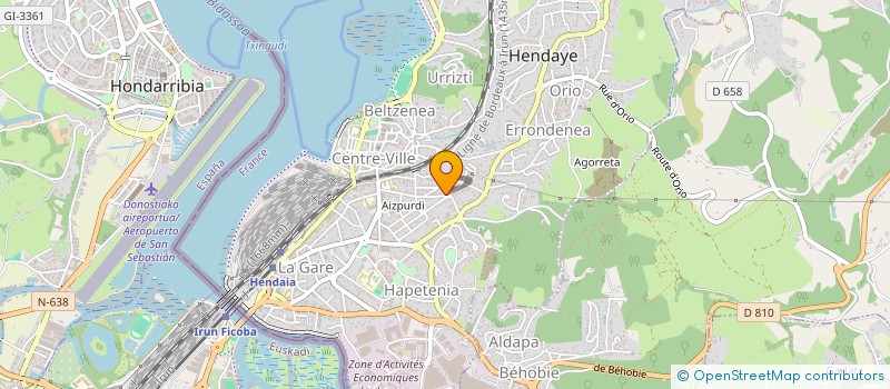 localisation de l'entreprise RAMUNTXO CHAUFFAGE à HENDAYE