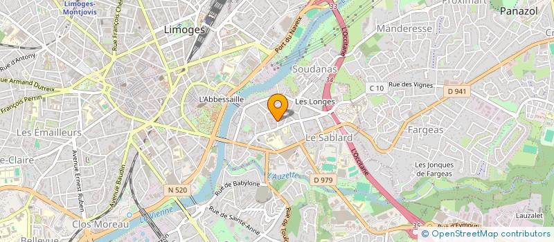 localisation de l'entreprise RAN FINANCE à LIMOGES