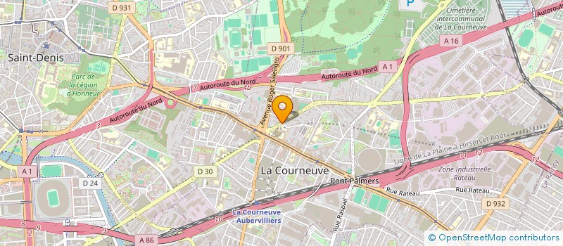 localisation de l'entreprise RANAIVOSON VICTOR à LA COURNEUVE
