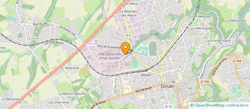 localisation de l'entreprise RANCE AUTOMOBILE à QUEVERT
