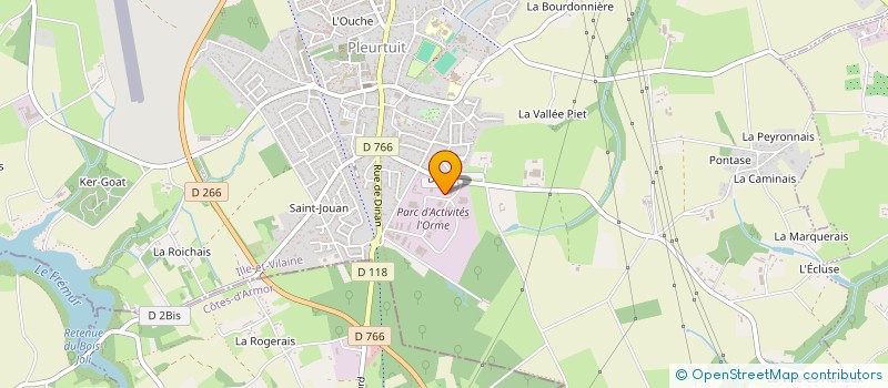 localisation de l'entreprise RANCE ENROBES à PLEURTUIT