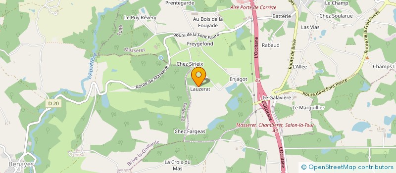 localisation de l'entreprise RANCH DE LAUZERAT  MASSERET