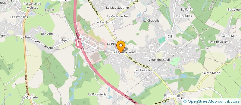 localisation de l'entreprise RANDO 87 SHOP  BOISSEUIL