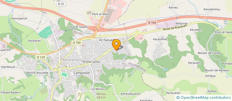 localisation de l'entreprise RANDO-KREIZ-BREIZH  ROSTRENEN