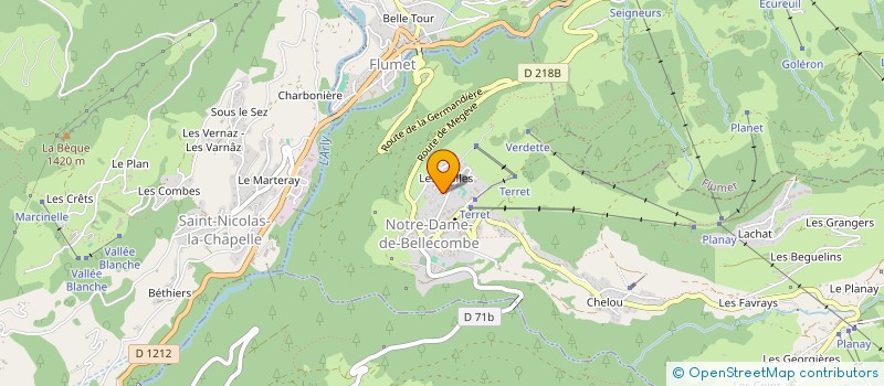 localisation de l'entreprise RANDO NATURE  NOTRE-DAME-DE-BELLECOMBE