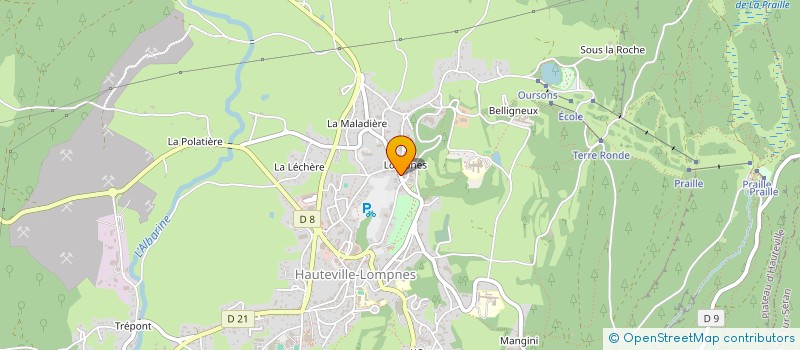 localisation de l'entreprise RANDO PEDEST HAUTEVILLE ALBARINE  PLATEAU D'HAUTEVILLE