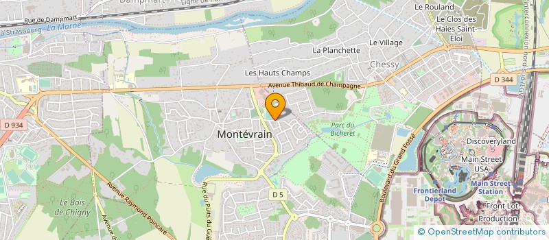 localisation de l'entreprise RANDO PNEUS à MONTEVRAIN