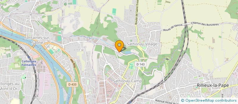 localisation de l'entreprise RANDO TALWEG DES SENTIERS ET DES CRETES  SATHONAY-CAMP