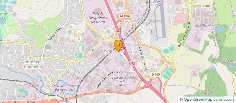 localisation de l'entreprise RANDOLAND  ANDREZIEUX-BOUTHEON