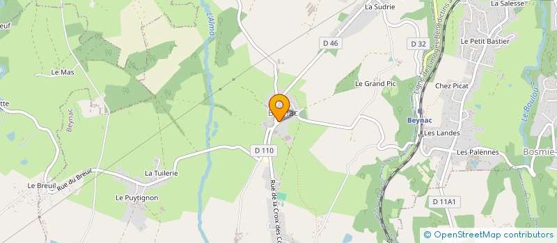 localisation de l'entreprise RANDONNEE EVASION AVENTURE ET DECOUVERTE à SAINT-PRIEST-SOUS-AIXE