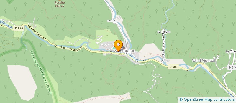 localisation de l'entreprise RANDONNEE EVASION VALLERAUGUE  VAL-D'AIGOUAL