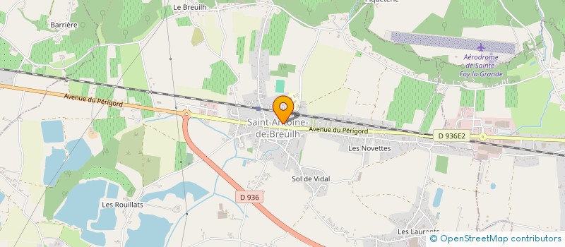 localisation de l'entreprise RANDONNEES PEDESTRES ST ANTOINAISES  SAINT-ANTOINE-DE-BREUILH