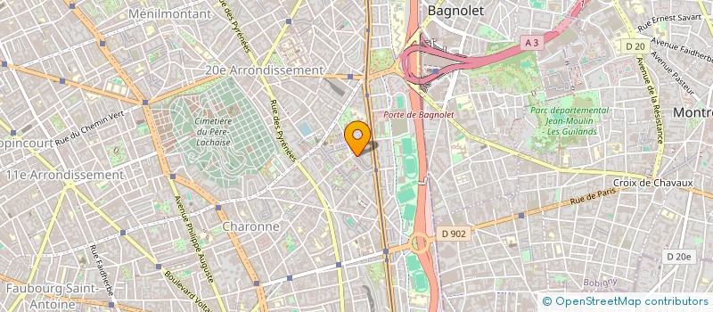 localisation de l'entreprise RANDONNEURS ET AJISTES DU XX EME  PARIS