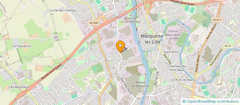 localisation de l'entreprise RANDONNEURS MARQUETTOIS  MARQUETTE LEZ LILLE