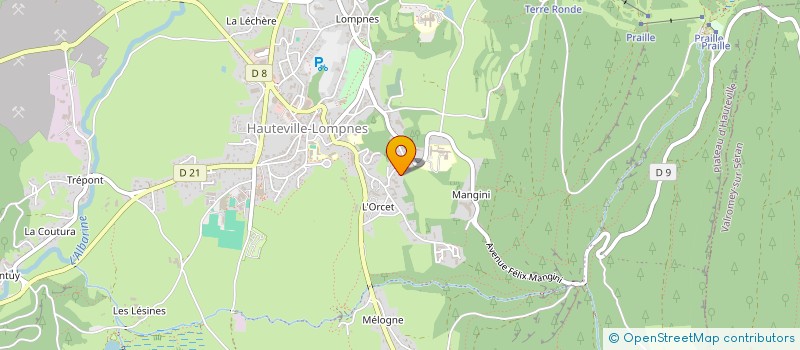 localisation de l'entreprise RANDONNEURS PEDESTRES HAUTEVILLE ALBARIN à PLATEAU D'HAUTEVILLE