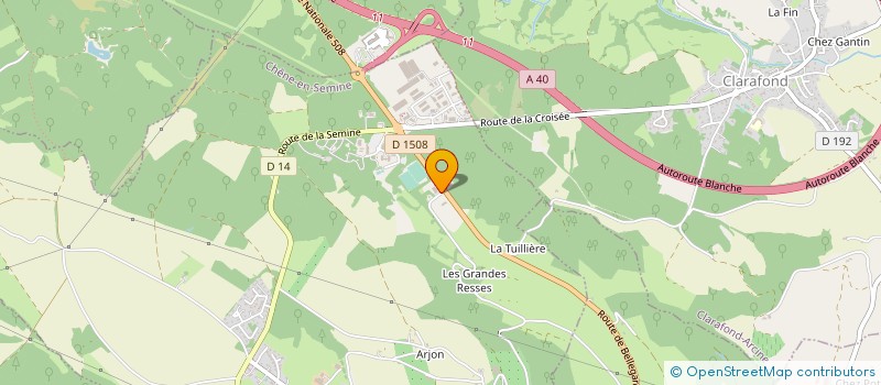 localisation de l'entreprise RANNARD TP à CHENE-EN-SEMINE