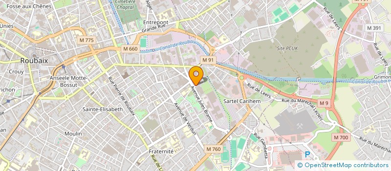 localisation de l'entreprise RANZIN  ROUBAIX