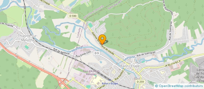 localisation de l'entreprise RAON DECOUPE SARL à RAON-L'ETAPE