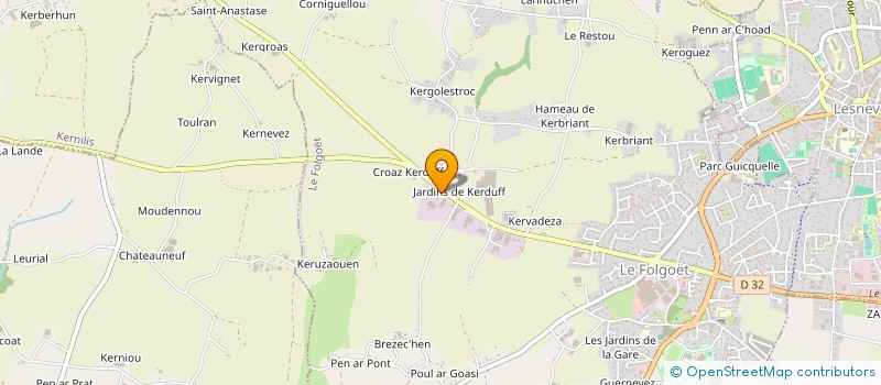 localisation de l'entreprise RAOUL CORRE SAS à LE FOLGOET