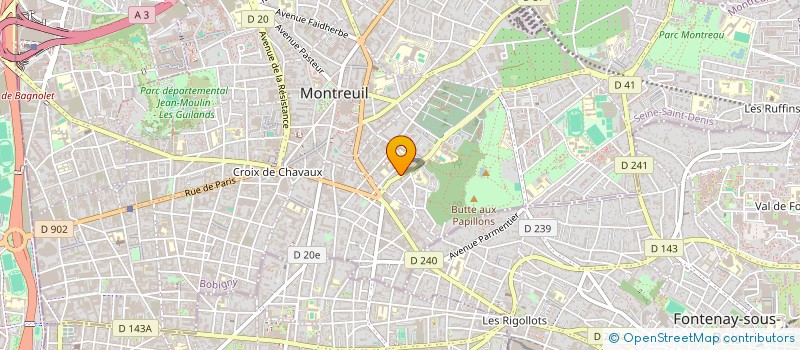 localisation de l'entreprise RAPATEL à MONTREUIL