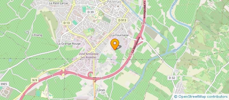 localisation de l'entreprise RAPH  PEZENAS