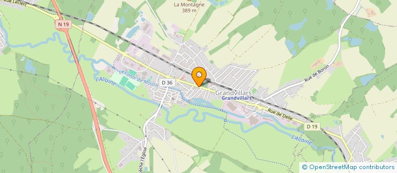 localisation de l'entreprise RAPH à GRANDVILLARS