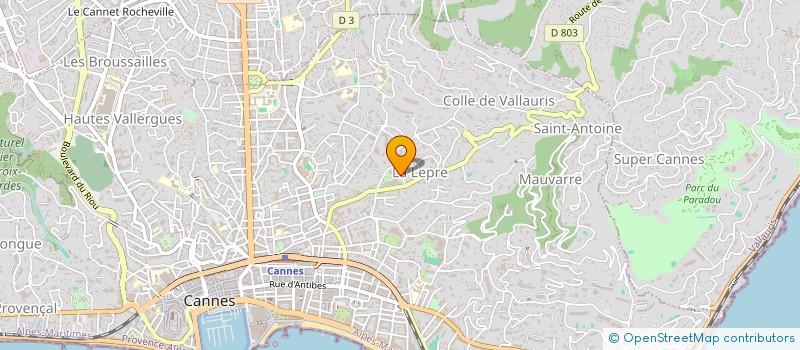 localisation de l'entreprise RAPH BEN à CANNES
