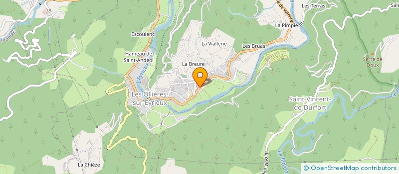 localisation de l'entreprise RAPHAEL GERLAND DIAGNOSTICS IMMOBILIERS à LES OLLIERES-SUR-EYRIEUX