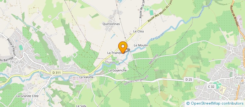 localisation de l'entreprise RAPHALEX  THURINS