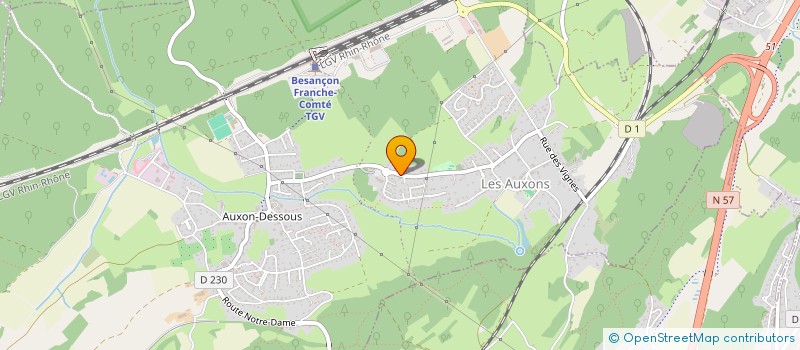 localisation de l'entreprise RAPHANGE  LES AUXONS